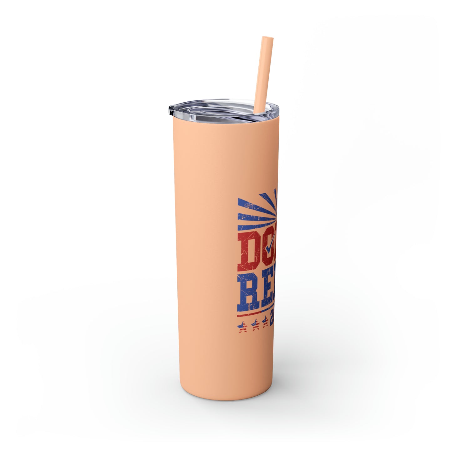 Dolly and Reba for President 2024 Skinny Tumbler with Straw, 20oz