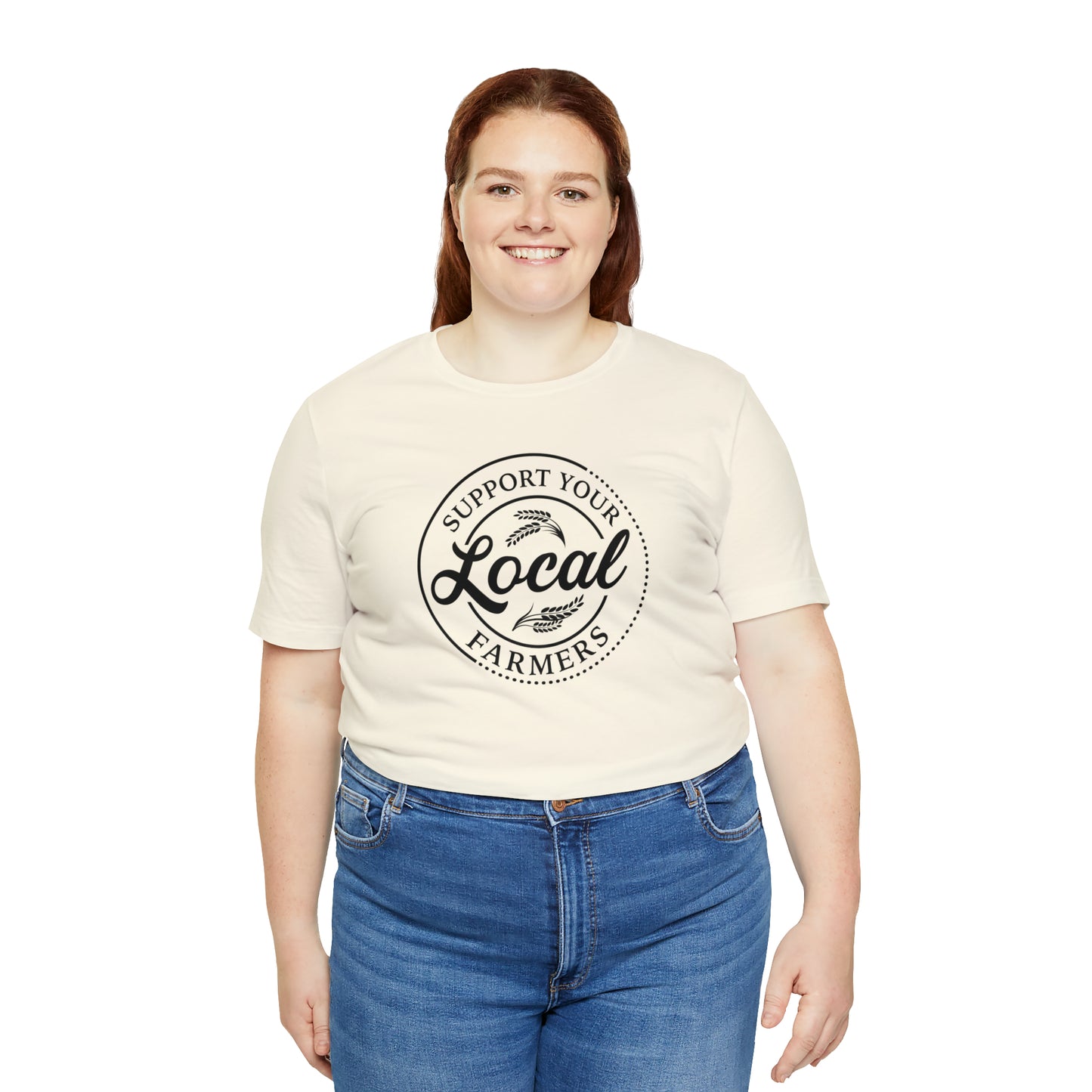 Support Your Local Farmers" Unisex Jersey Short Sleeve Tee