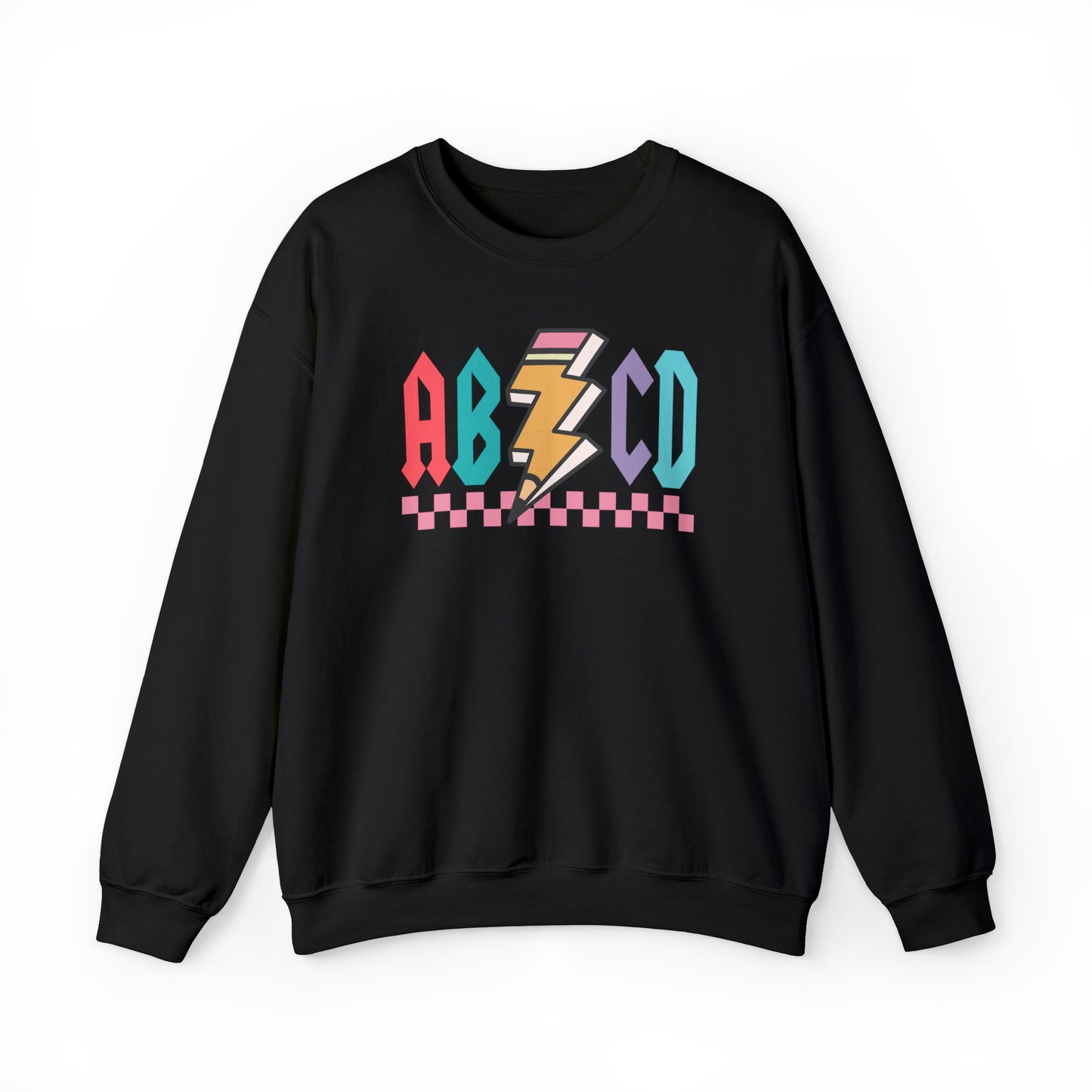 Vintage ABCD Rock and Roll Teacher Heavy Blend™ Crewneck Sweatshirt