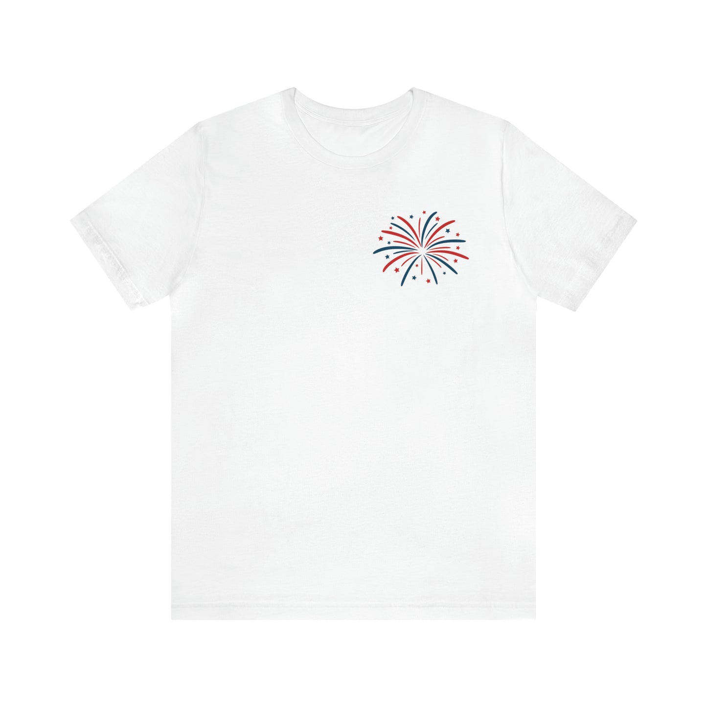 "Land of the Free Because of the Brave" Unisex Jersey Short Sleeve Tee (Front and Back Design)