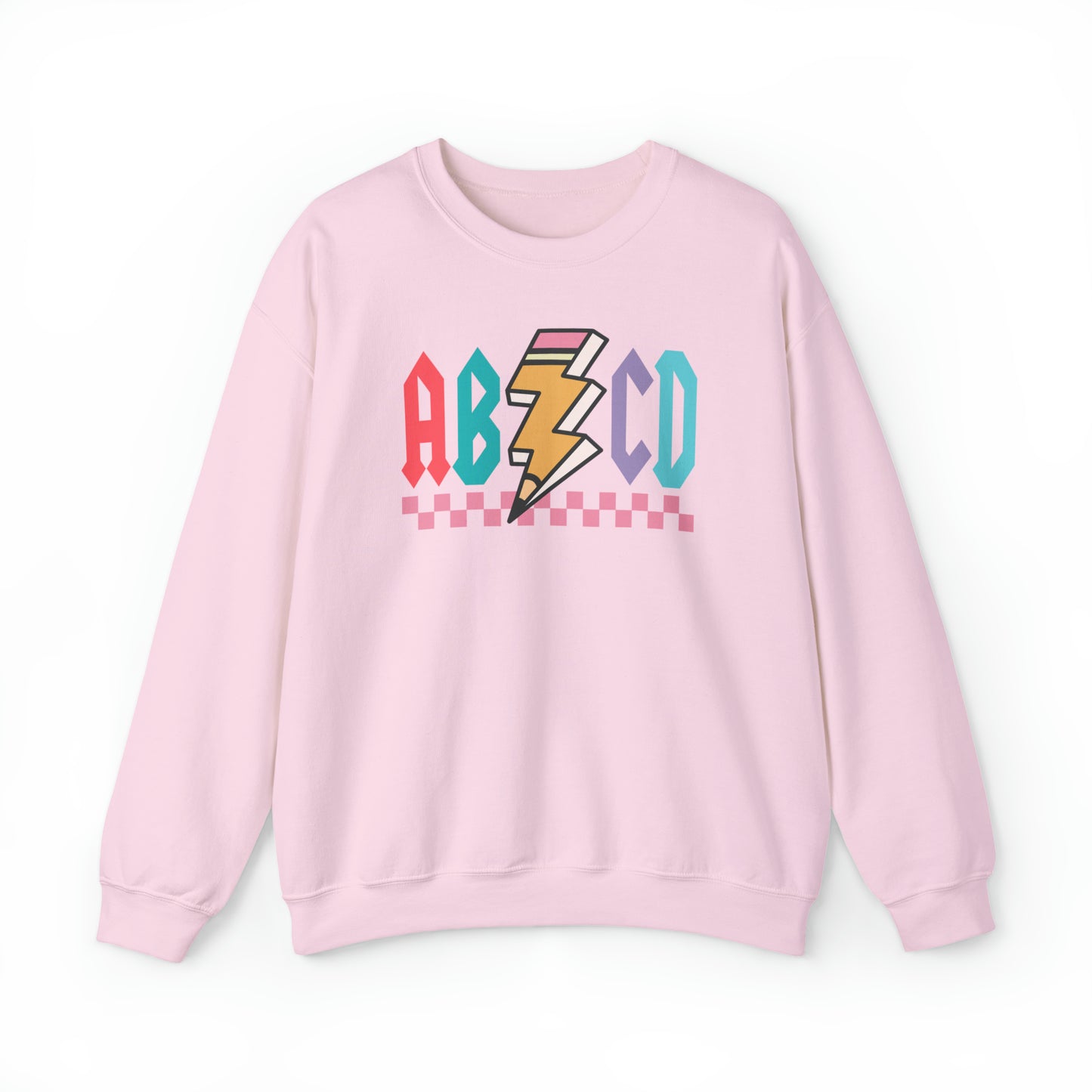 Vintage ABCD Rock and Roll Teacher Heavy Blend™ Crewneck Sweatshirt