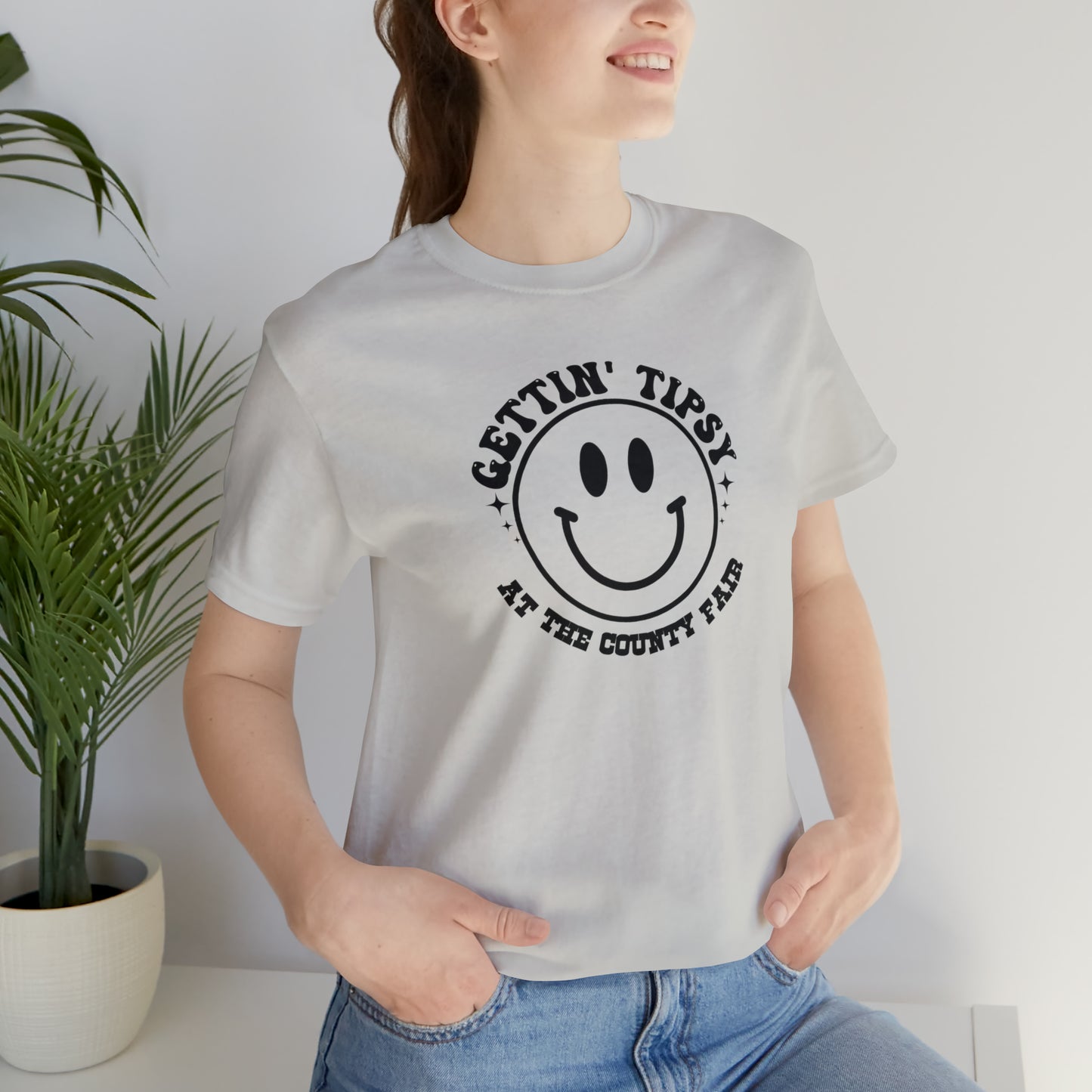 "Gettin' Tipsy at the County Fair" Unisex Jersey Short Sleeve Tee