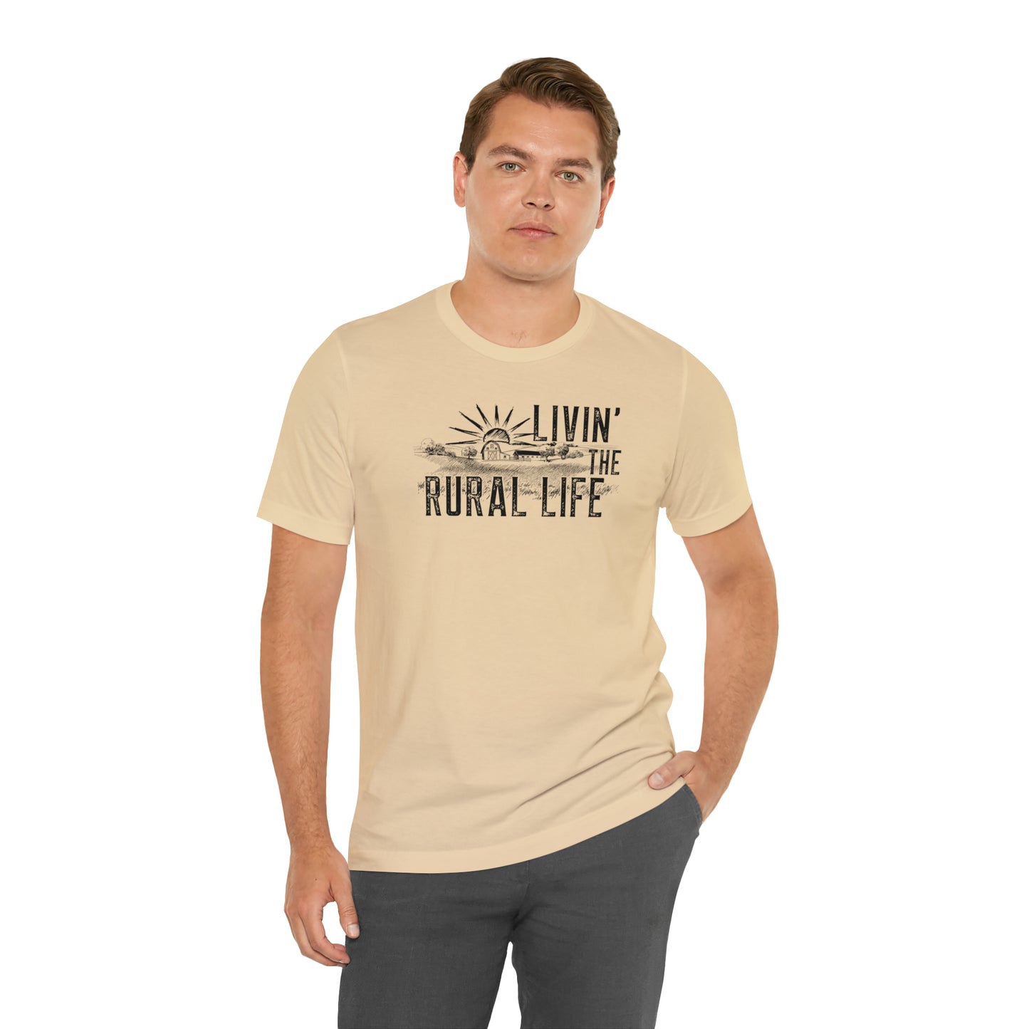 "Livin' the Rural Life" Unisex Jersey Short Sleeve Tee