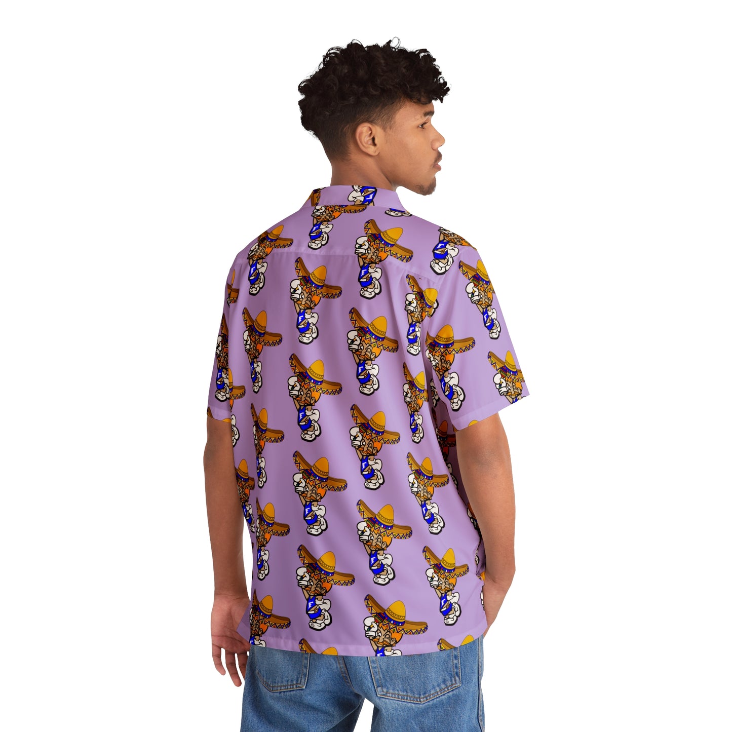Freeburg Sombrero Midget Men's Hawaiian Shirt - Lavender