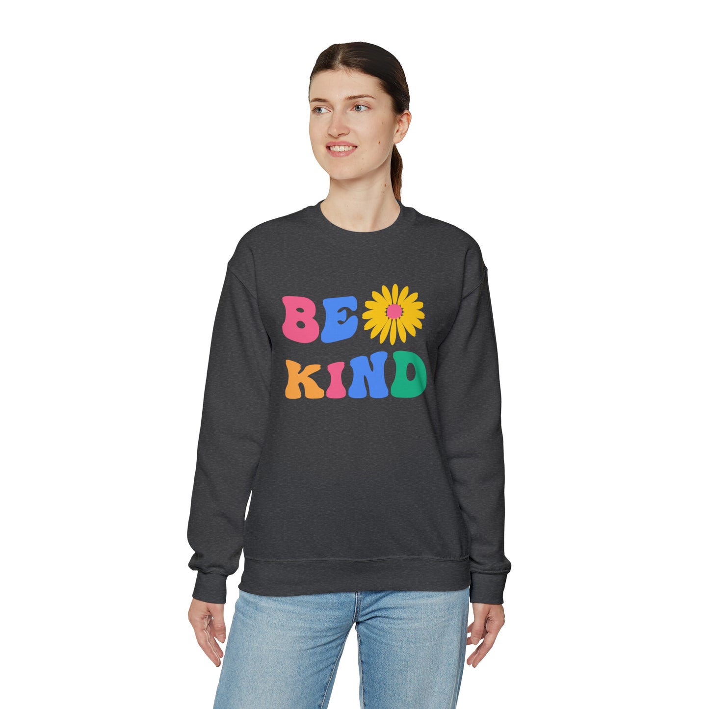 Be Kind Retro Warm Colored Unisex Heavy Blend™ Crewneck Sweatshirt