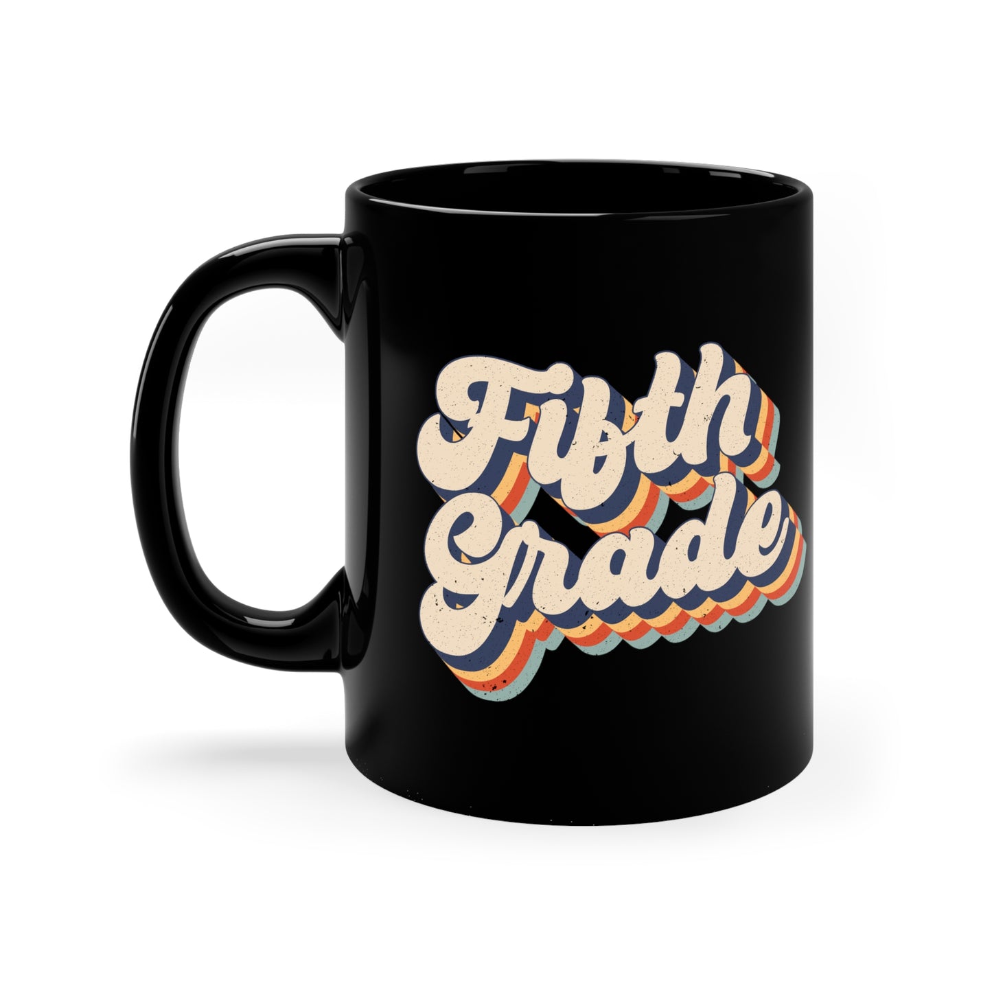 Retro Fifth Grade 11oz Black Mug