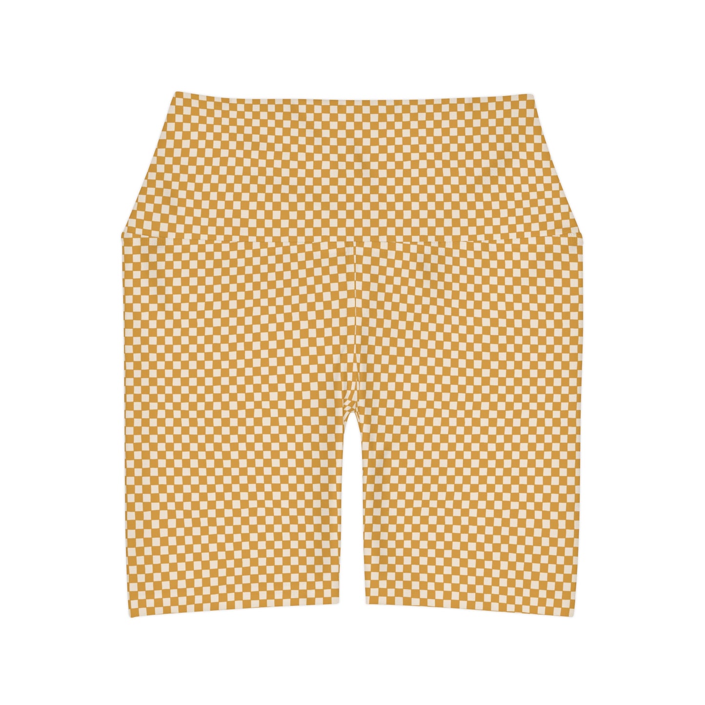 Mini Retro Checkerboard Patterned Yoga Shorts