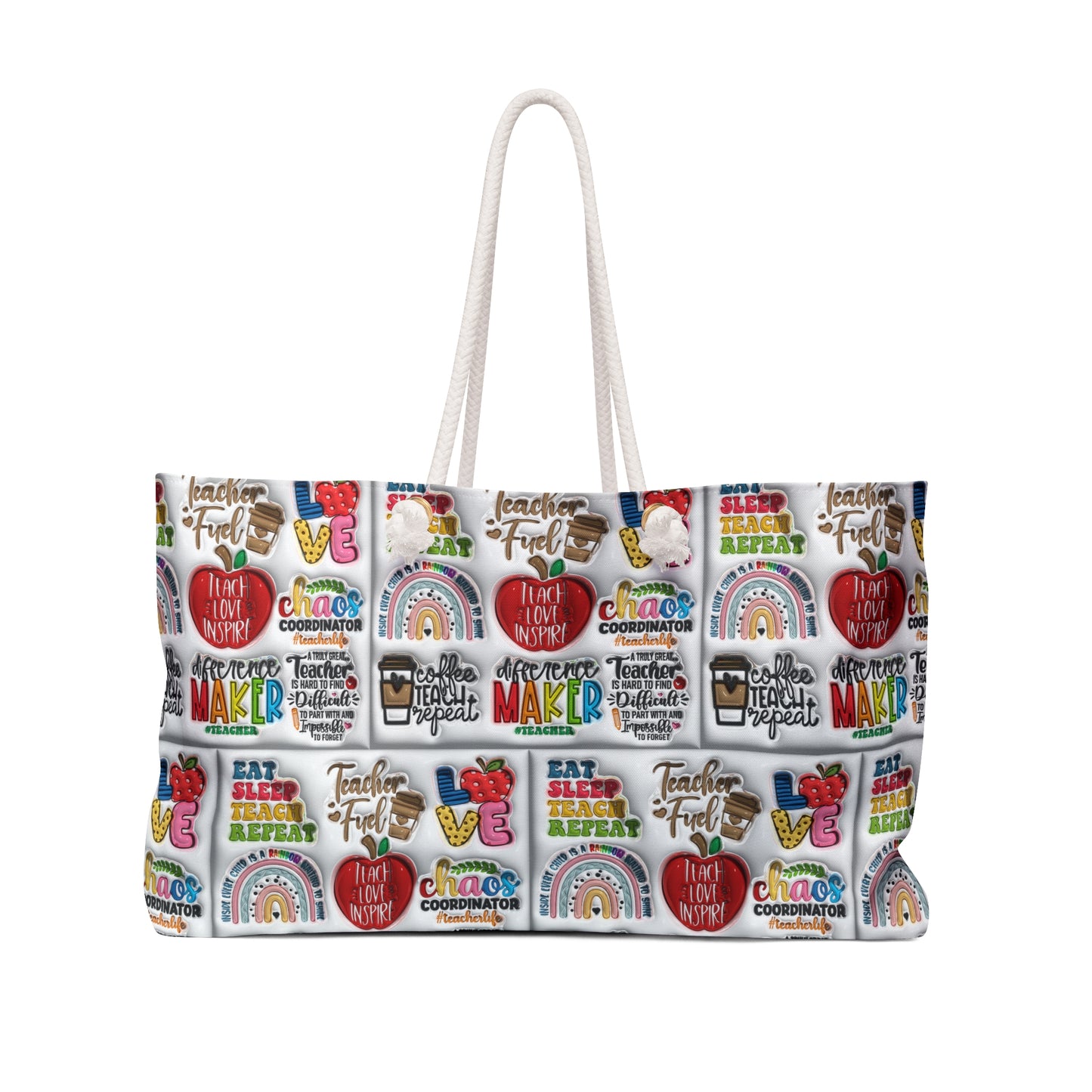 A+ Teacher Quotes Collage Weekender Bag