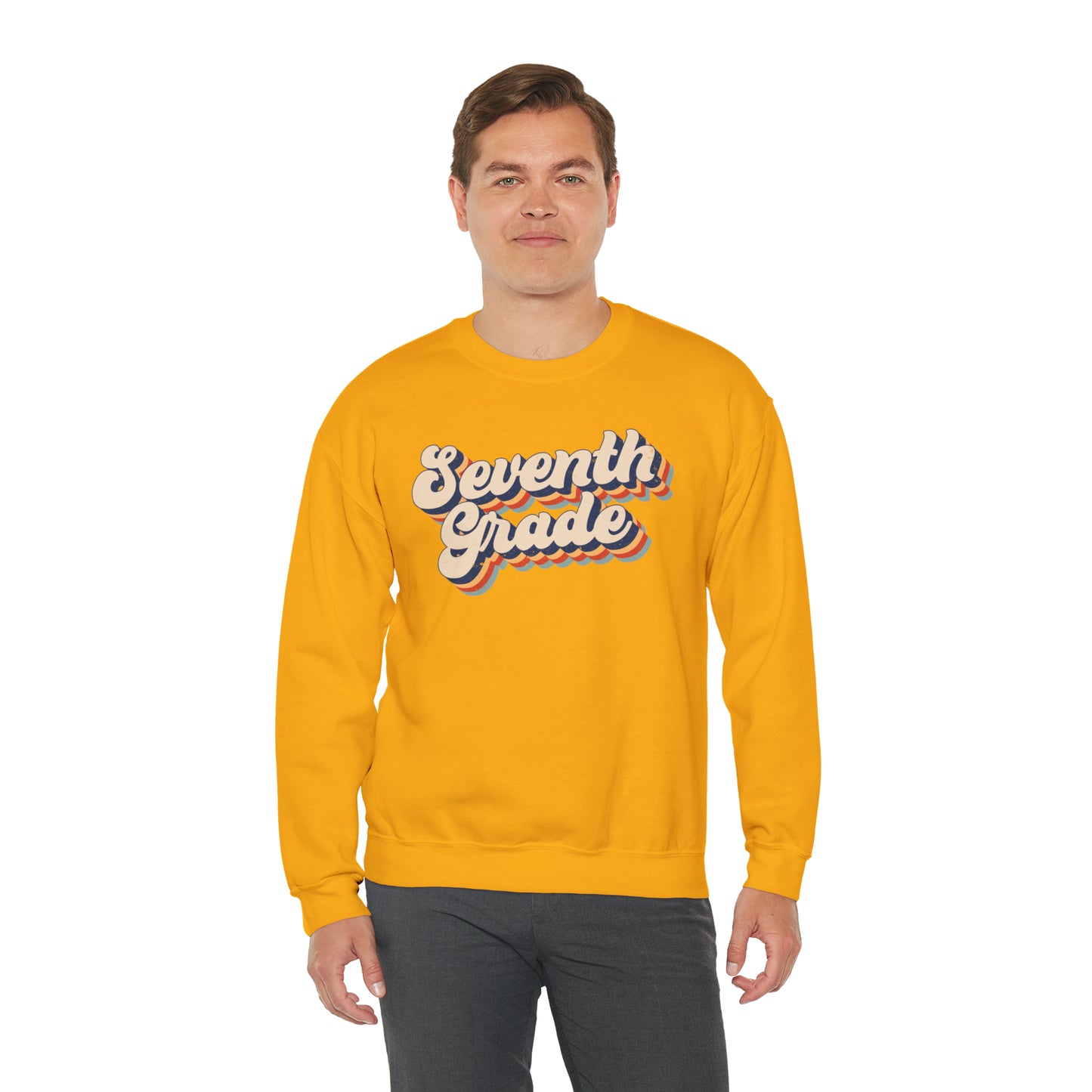 Retro Seventh Grade Unisex Heavy Blend™ Crewneck Sweatshirt