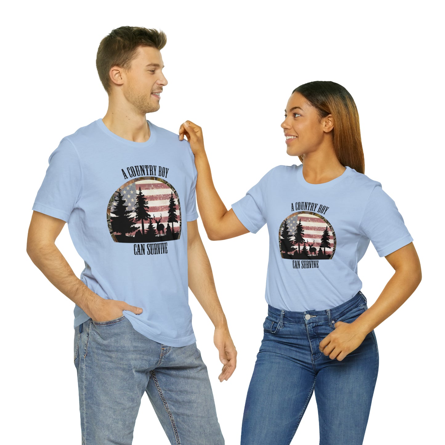 "A Country Boy Can Survive" Unisex Jersey Short Sleeve Tee