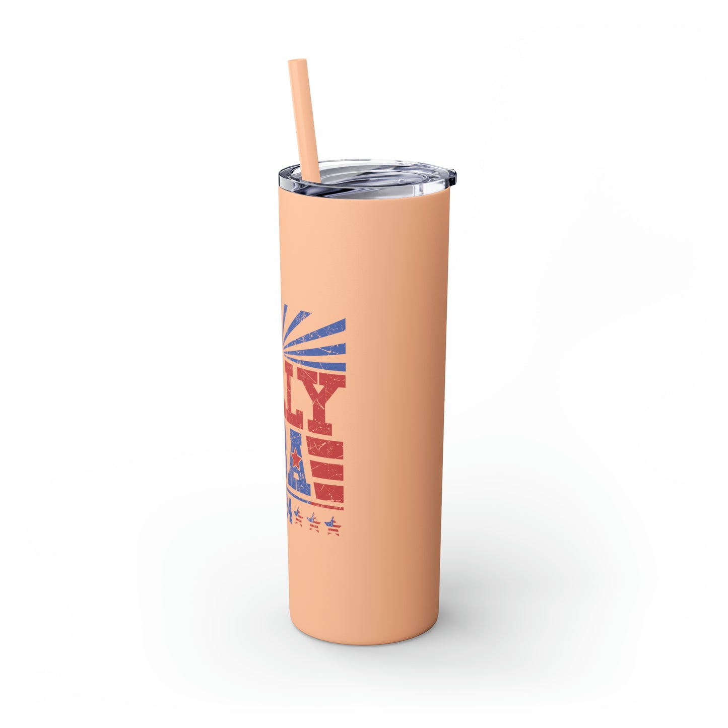Dolly and Reba for President 2024 Skinny Tumbler with Straw, 20oz