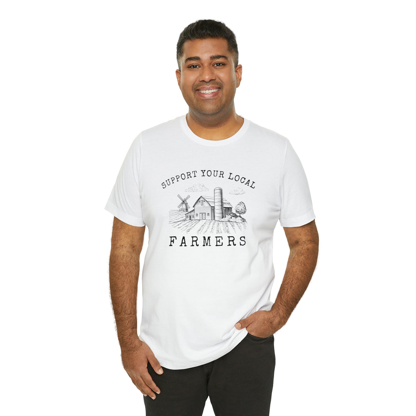 "Support Your Local Farmers Wide Scene" Unisex Jersey Short Sleeve Tee