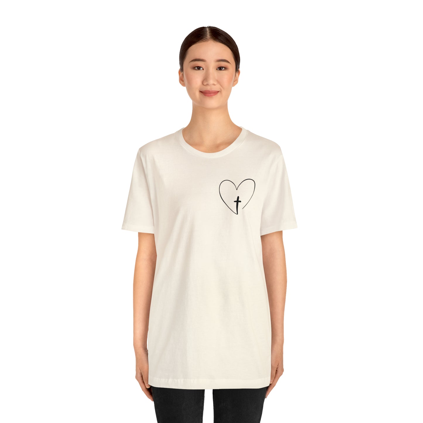 "Jesus Scripture" (Front and Back Design) Unisex Jersey Short Sleeve Tee