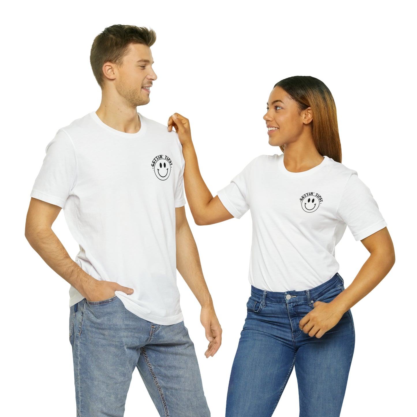 "Errbody in the Lake Gettin' Tipsy" (Front and Back Design) Unisex Jersey Short Sleeve Tee