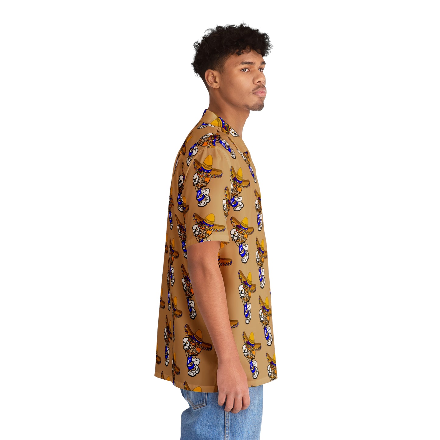 Freeburg Sombrero Midget Men's Hawaiian Shirt - Tan