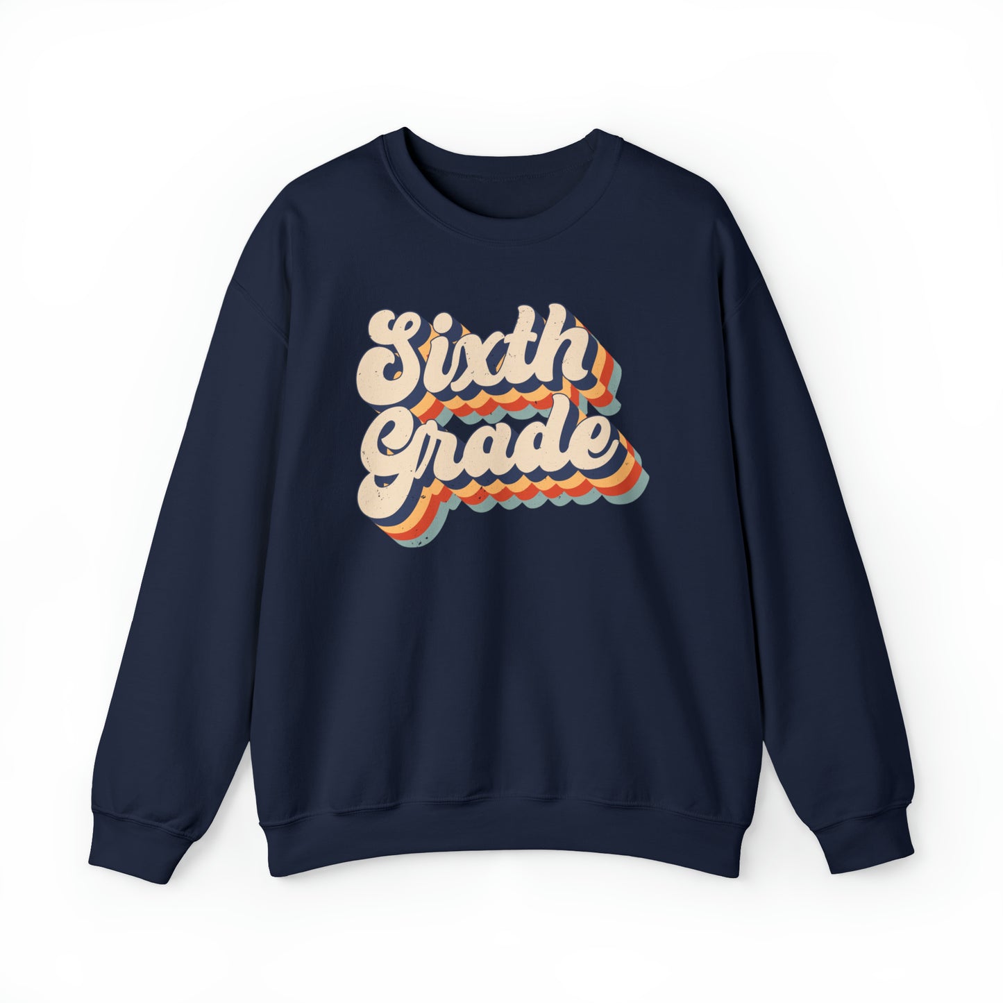 Retro Sixth Grade Unisex Heavy Blend™ Crewneck Sweatshirt