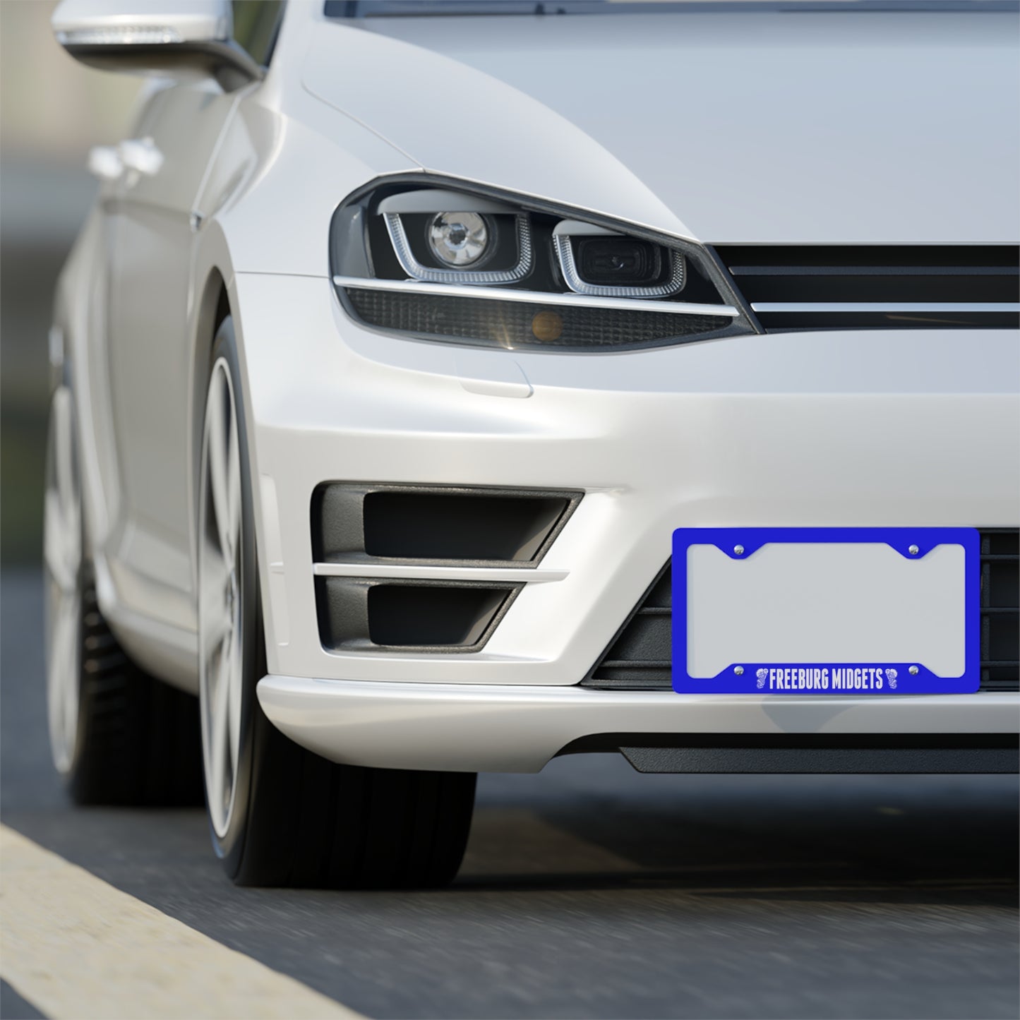 Freeburg Midgets Metal License Plate Frame - Royal