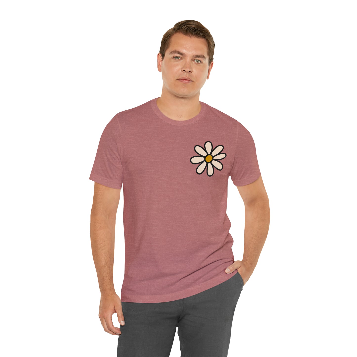 Distressed Daisy Love Like Jesus - Front and Back Design - T-Shirt