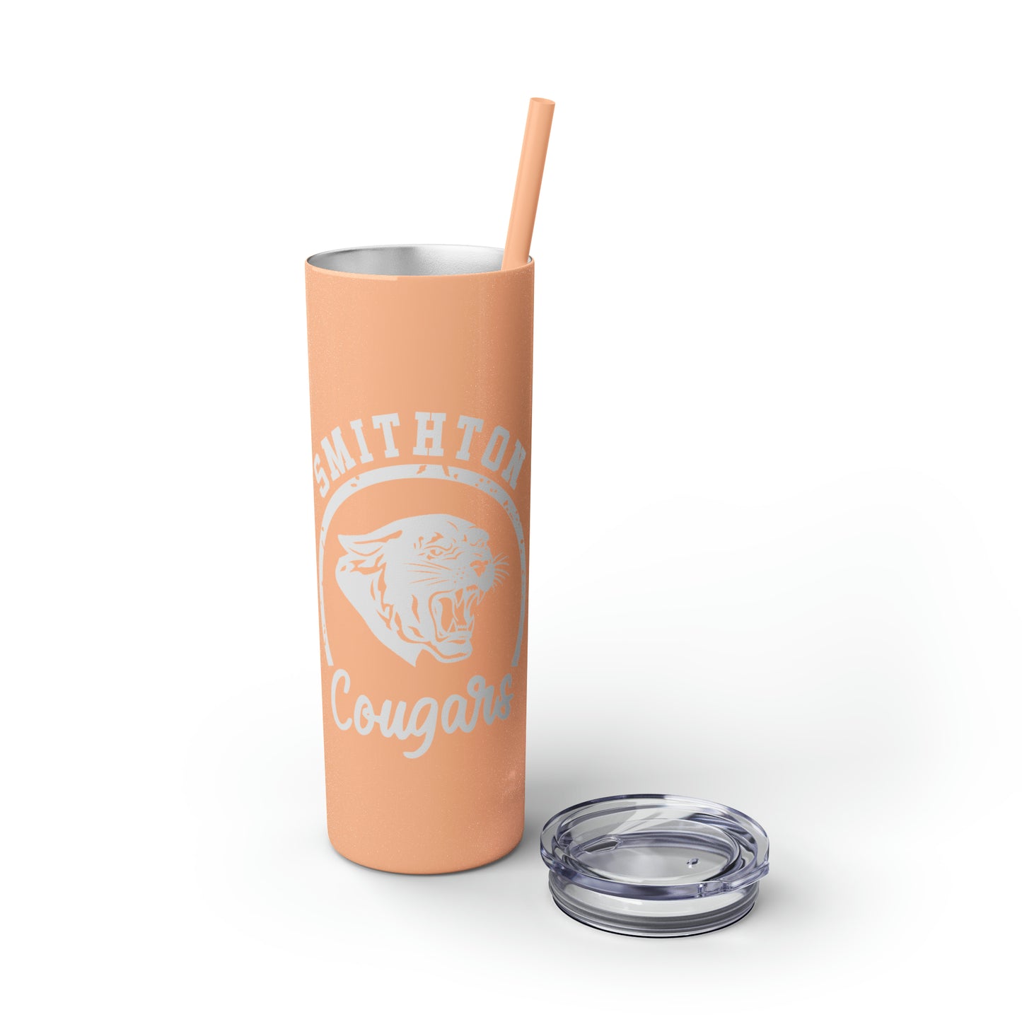 Smithton Cougars Skinny Tumbler with Straw, 20oz