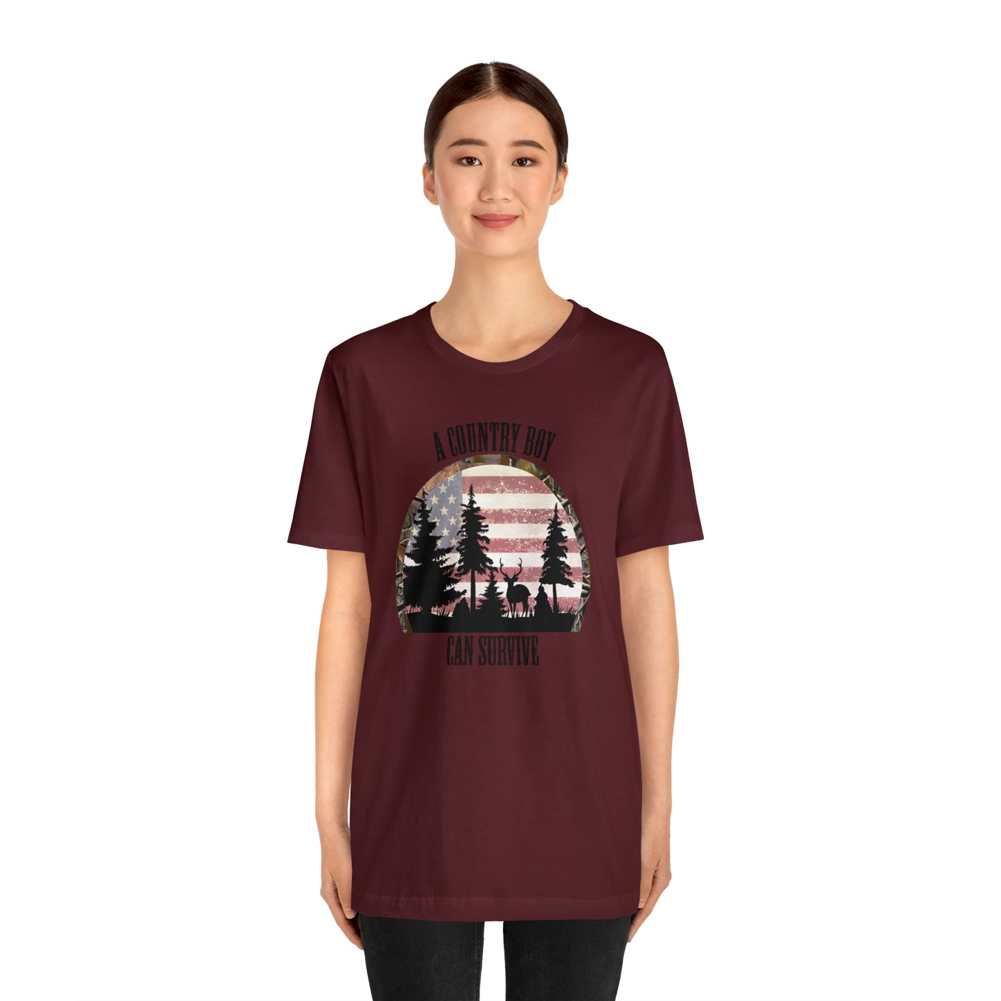 "A Country Boy Can Survive" Unisex Jersey Short Sleeve Tee