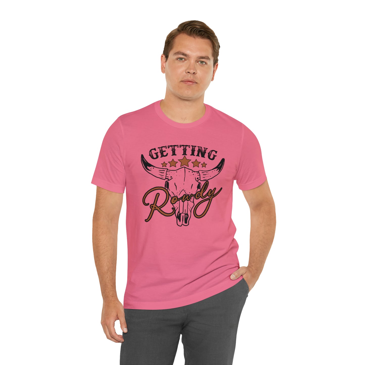 Vintage Getting Rowdy Party/ Bridesmaid/ Groomsman T-Shirt - Black Ink