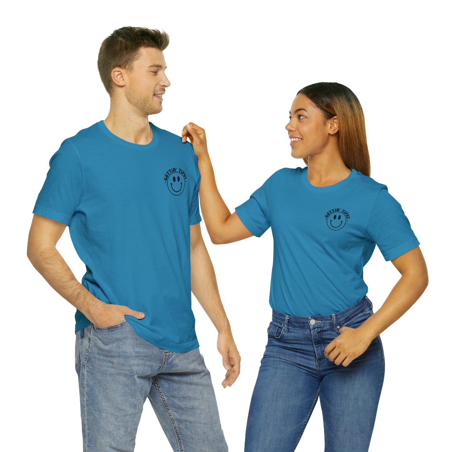 "Errbody in the Lake Gettin' Tipsy" (Front and Back Design) Unisex Jersey Short Sleeve Tee