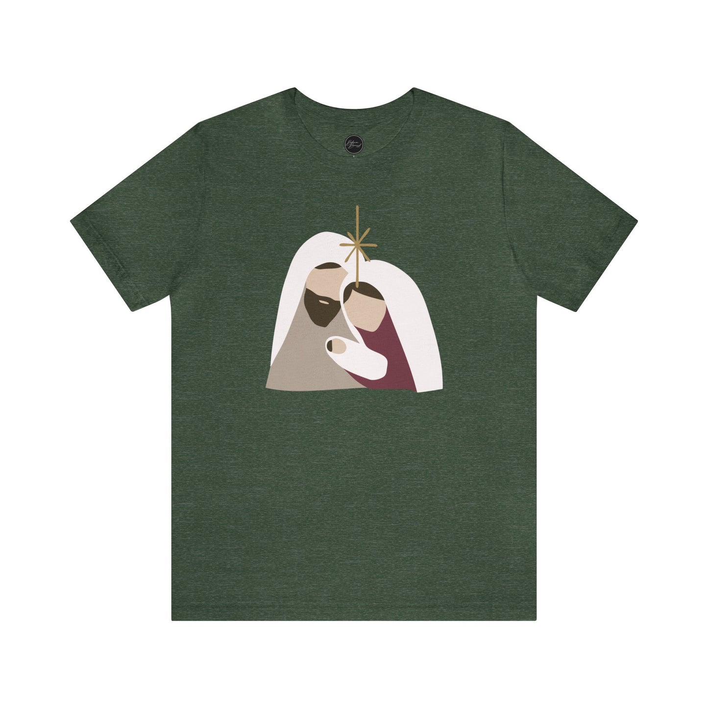 Holy Family Christmas Christian Bella Jersey Short Sleeve Tee (Unisex)