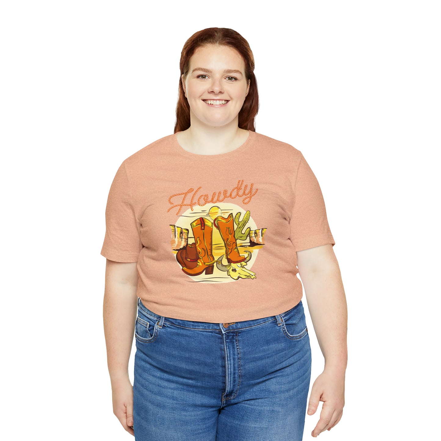 "Rope Howdy with boots" Unisex Jersey Short Sleeve Tee