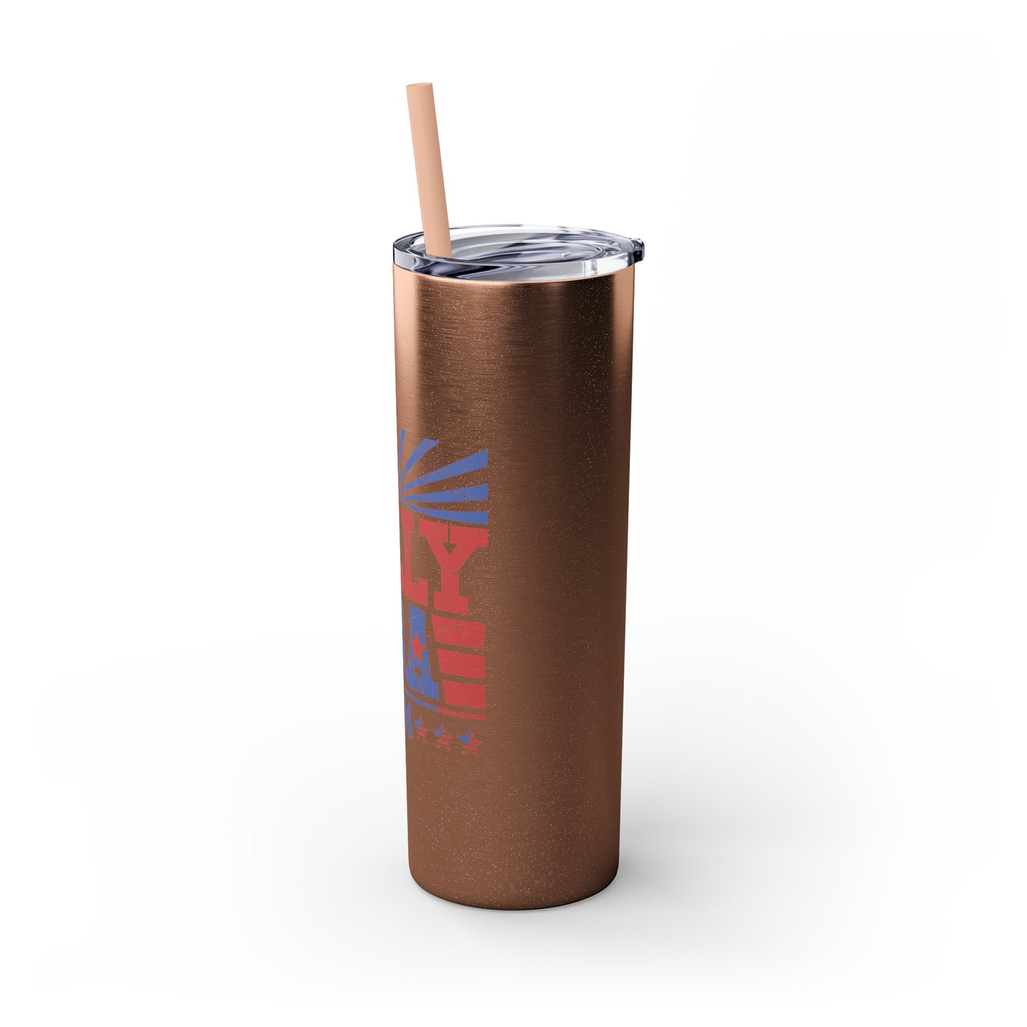 Dolly and Reba for President 2024 Skinny Tumbler with Straw, 20oz