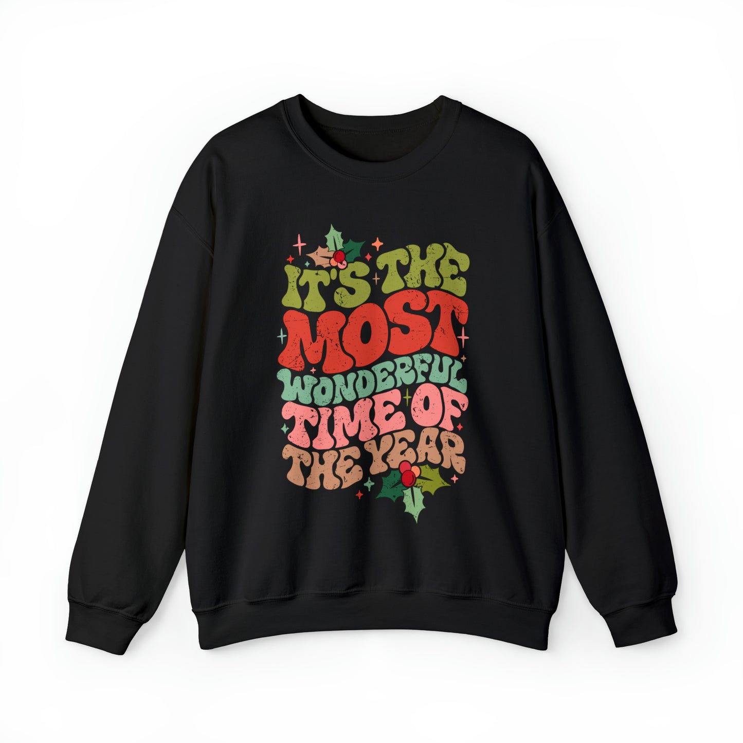 Retro It's the Most Wonderful Time of the Year Unisex Heavy Blend™ Crewneck Sweatshirt