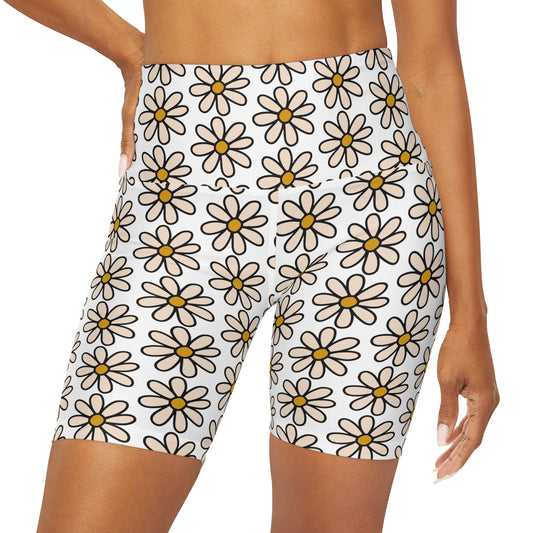 Peach Daisy Christian and Faith Yoga Shorts