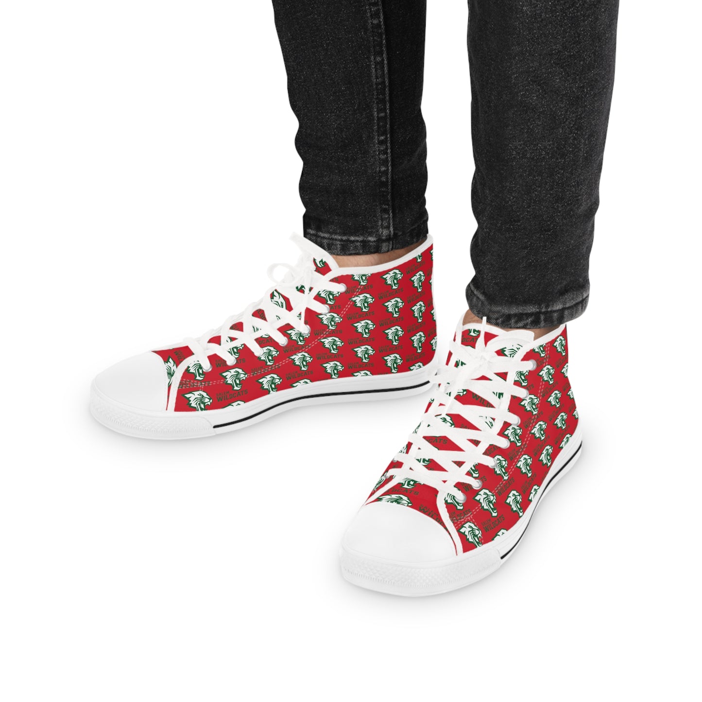 Salem Wildcat Men's High Top Sneakers - Red