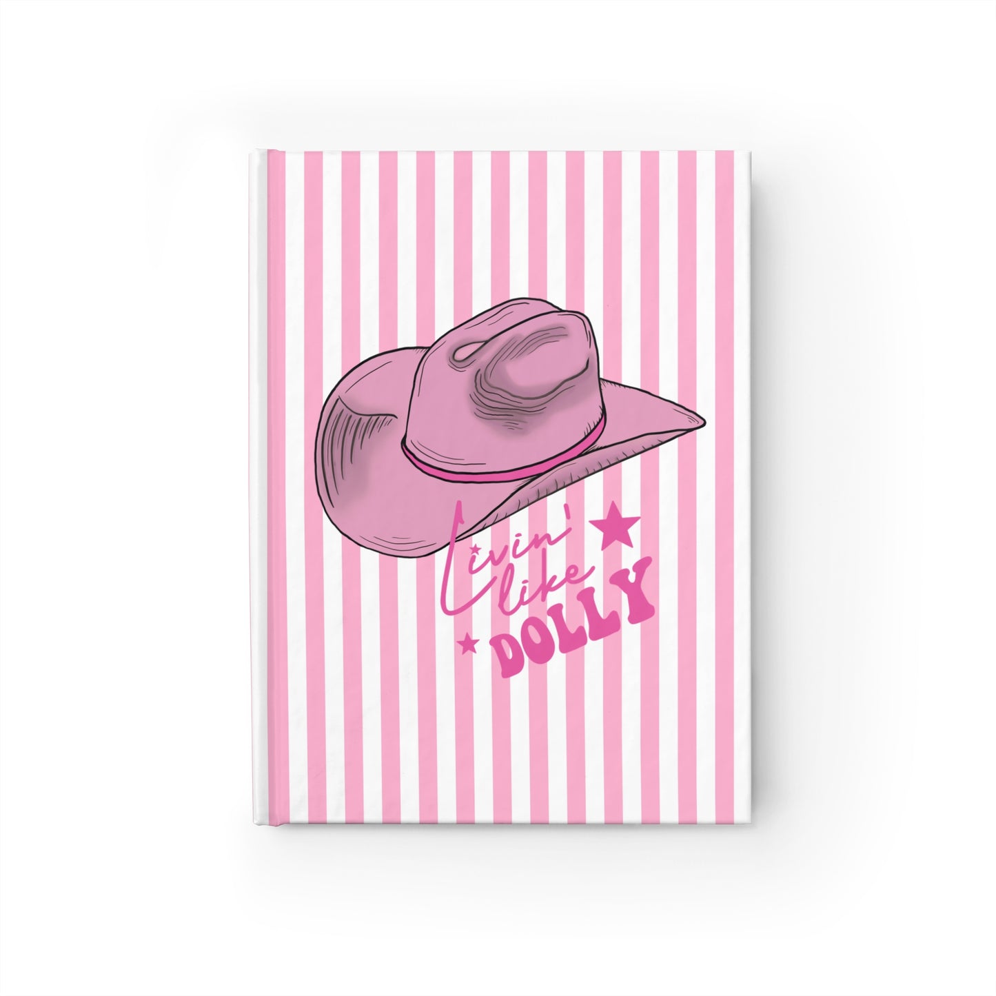 Living Like Dolly Pink Striped Journal - Blank