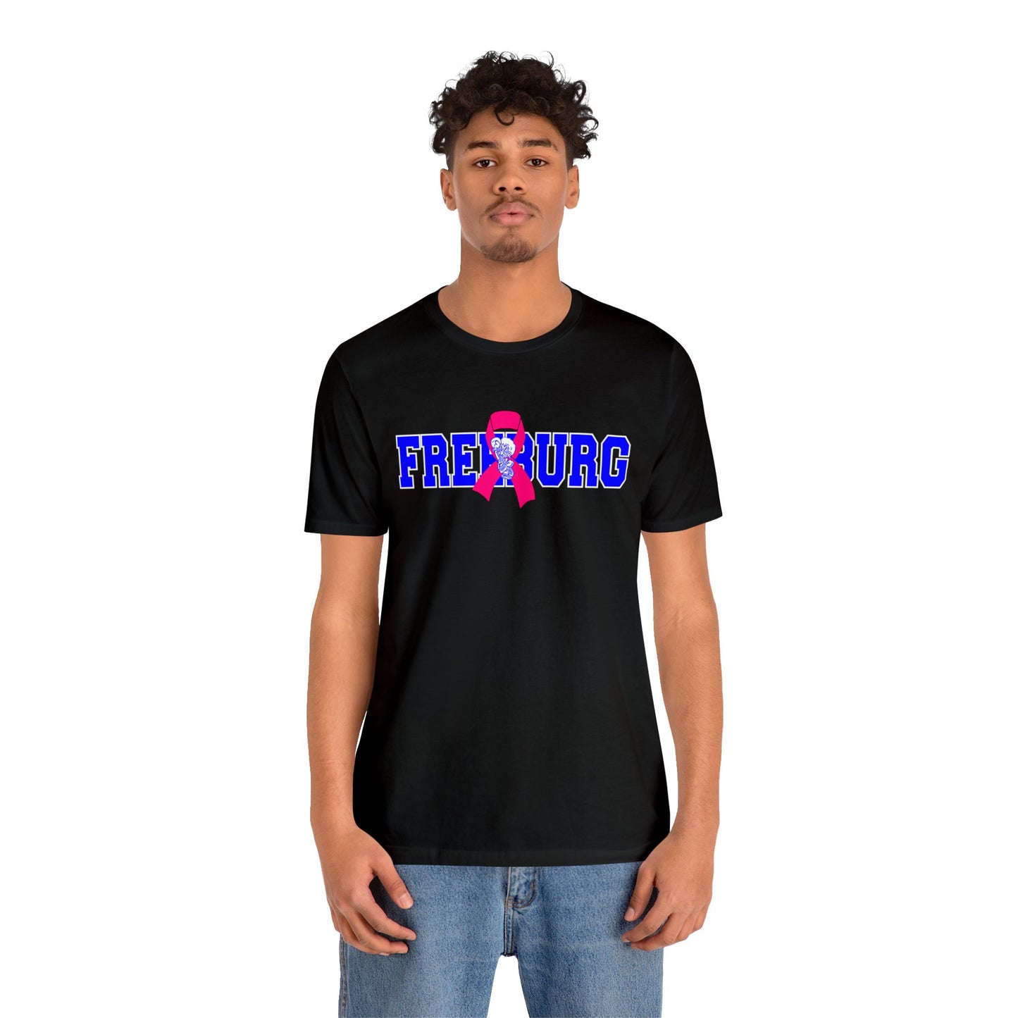 Freeburg Midgets Pink Ribbon Bella Jersey Short Sleeve Tee (Unisex)