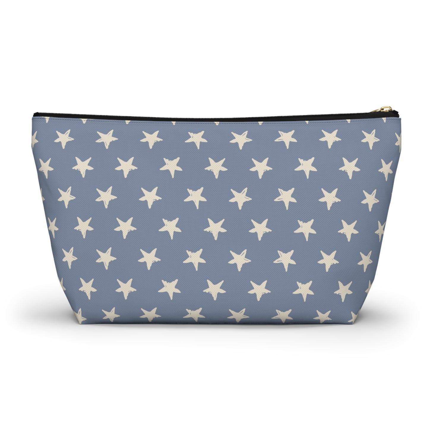 USA America 4th of July Distressed Stars Design Accessory Pouch w T-bottom