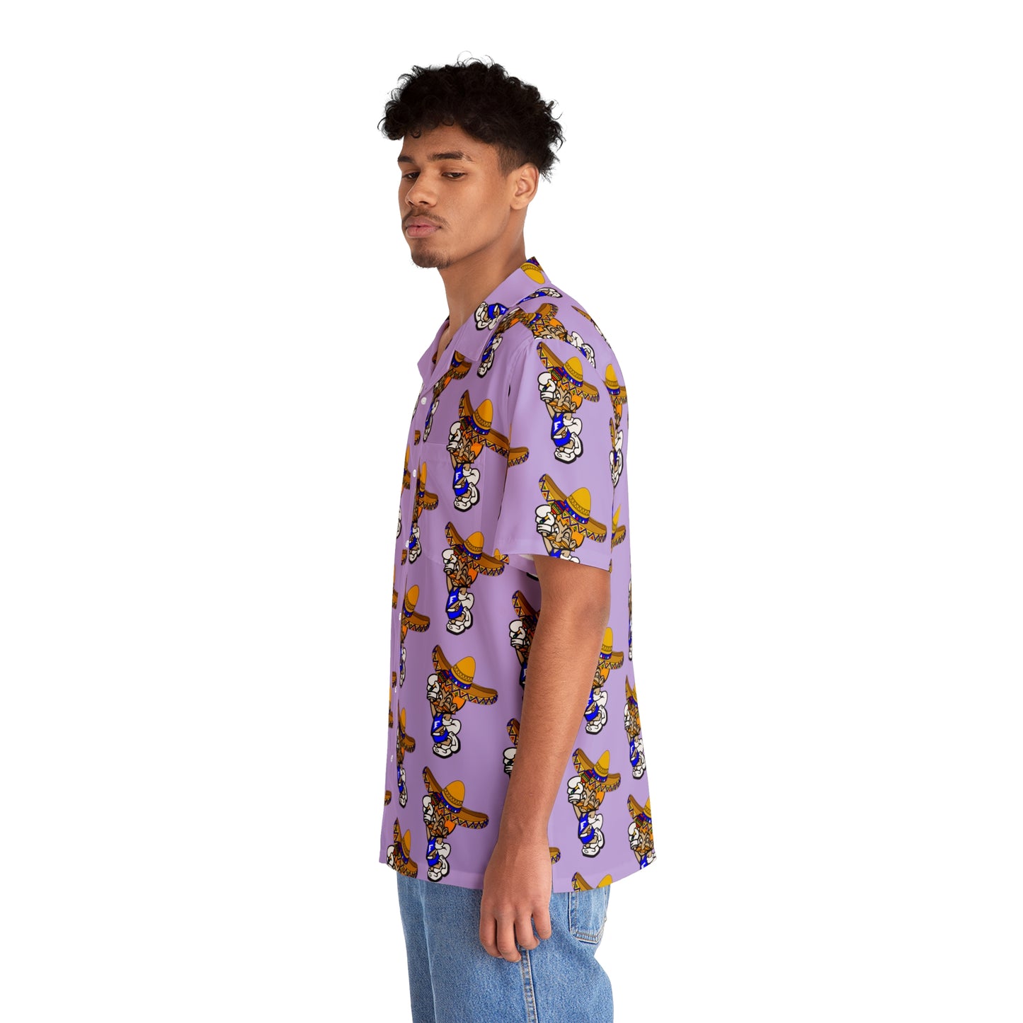 Freeburg Sombrero Midget Men's Hawaiian Shirt - Lavender