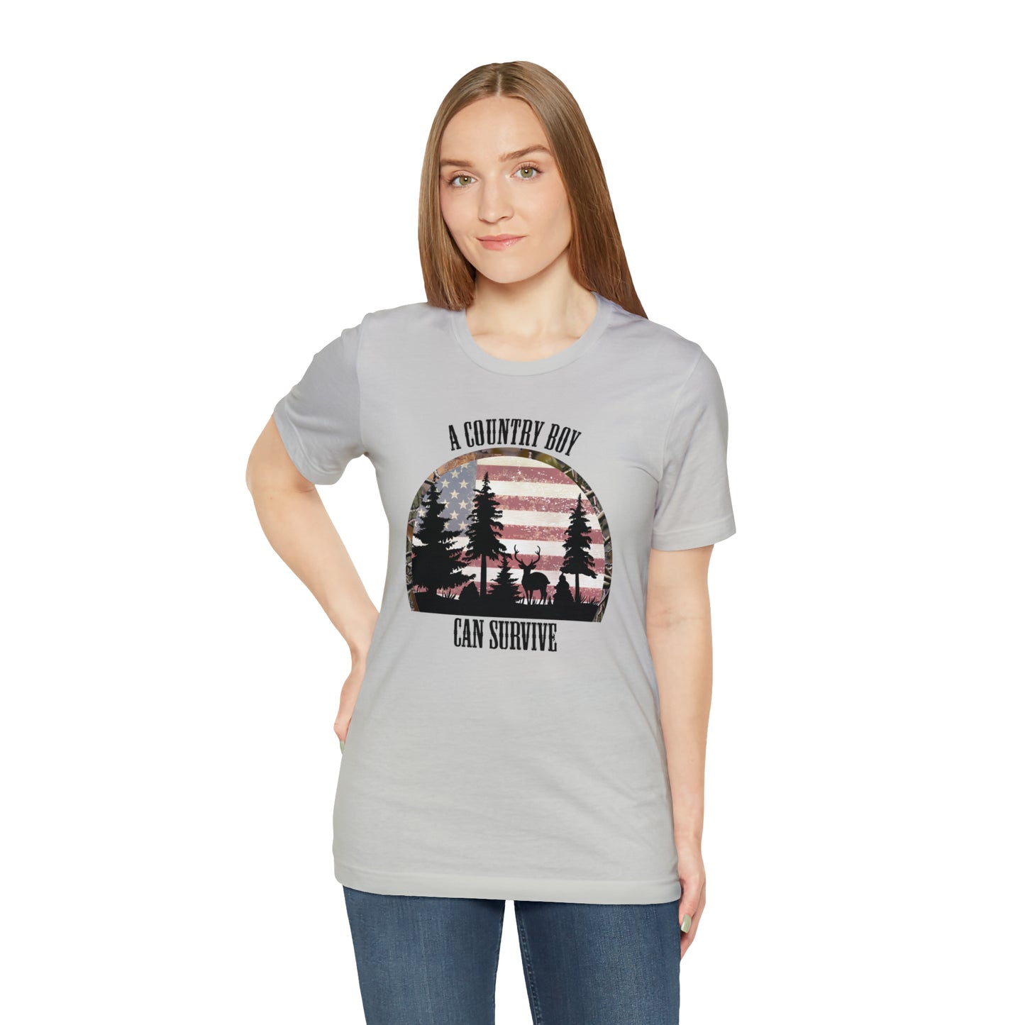 "A Country Boy Can Survive" Unisex Jersey Short Sleeve Tee