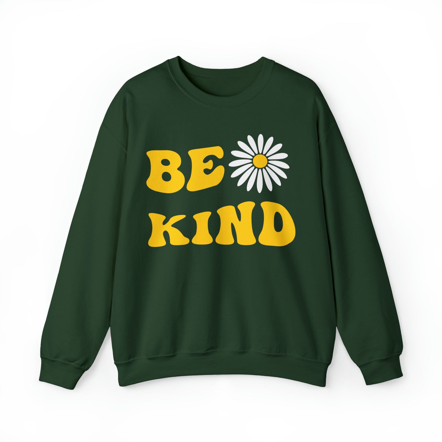 Be Kind Yellow Sunflower Unisex Heavy Blend™ Crewneck Sweatshirt