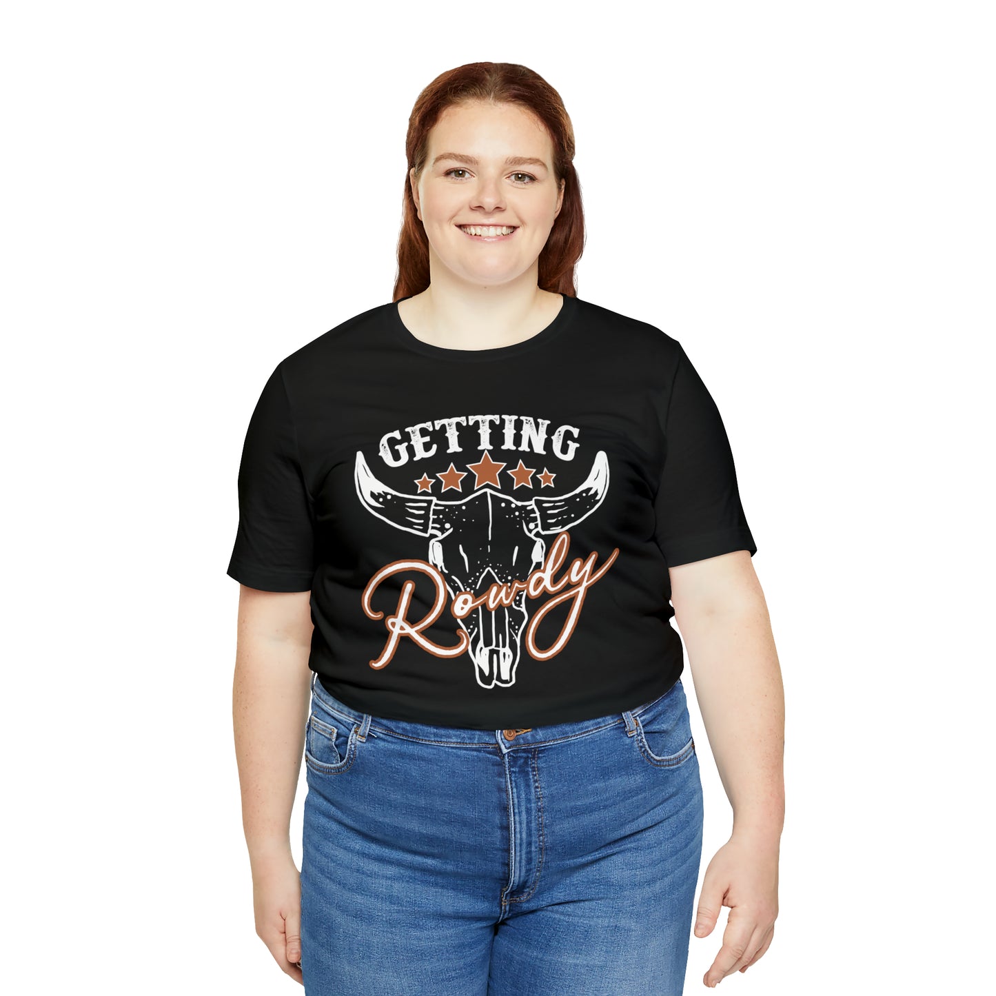 Vintage Getting Rowdy Party/ Bridesmaid/ Groomsman T-Shirt - White Ink