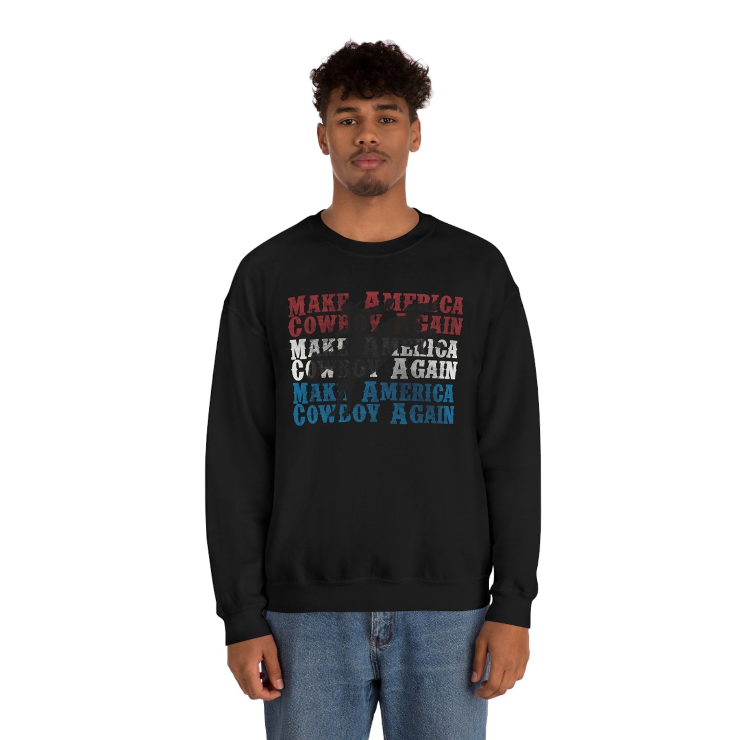 "Make America Cowboy Again" - Unisex Heavy Blend™ Crewneck Sweatshirt