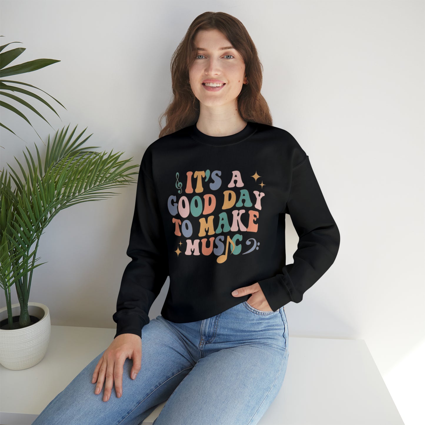 It's a Good Day to Make Music Heavyweight Crewneck Sweatshirt