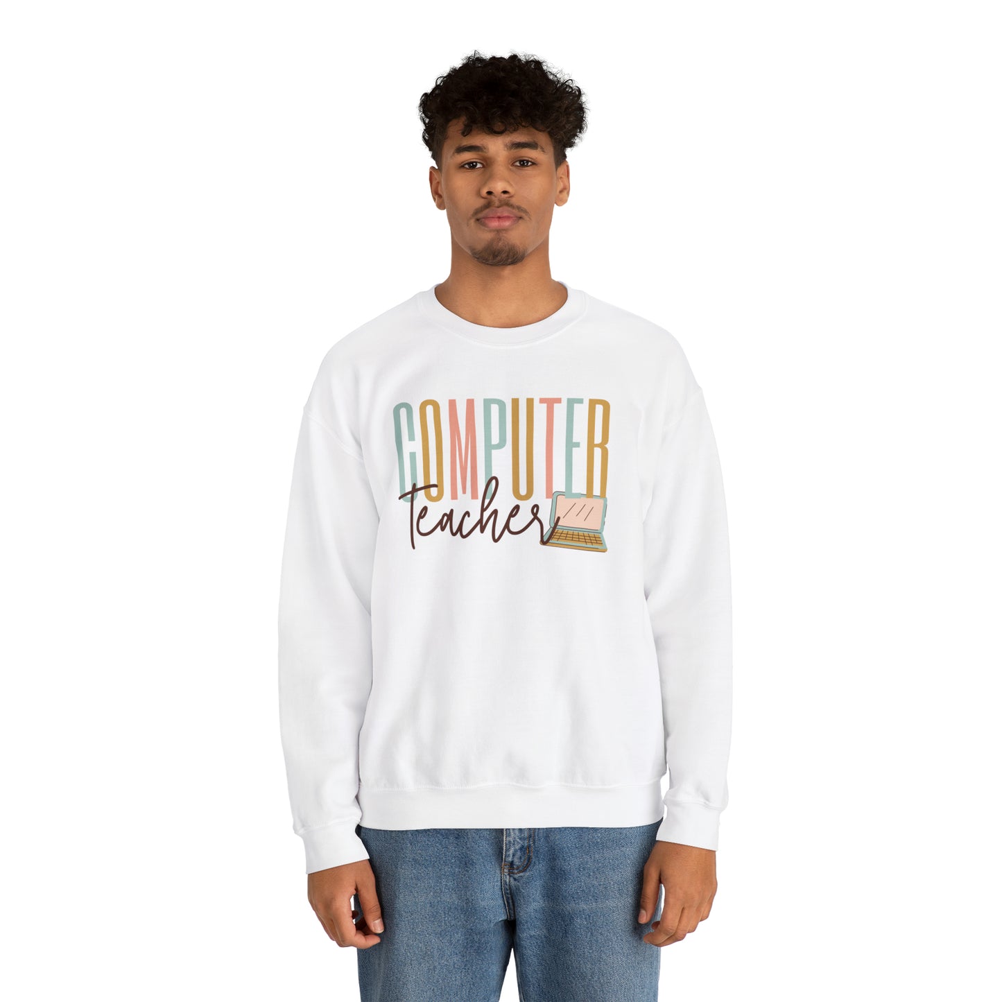 Computer Teacher Heavyweight Crewneck Sweatshirt