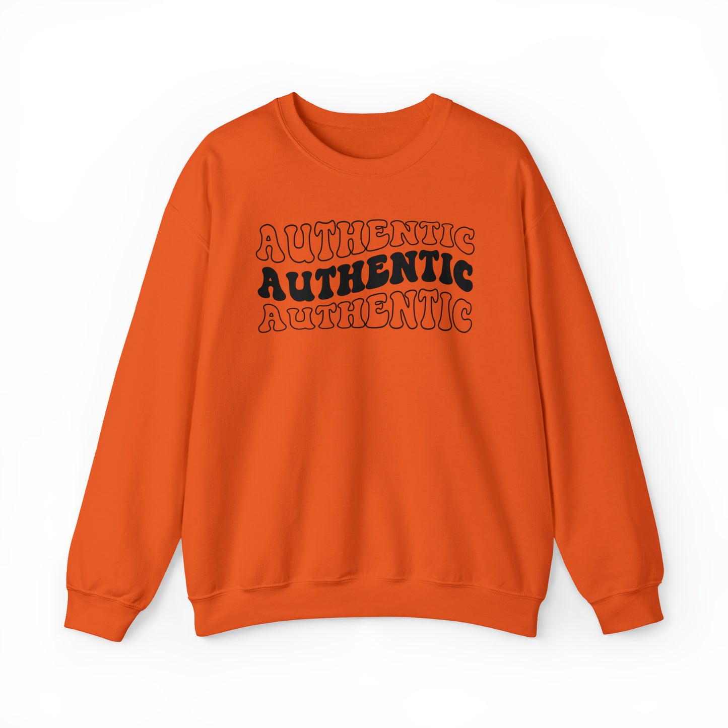 "Authentic" Black Logo Unisex Heavy Blend™ Crewneck Sweatshirt