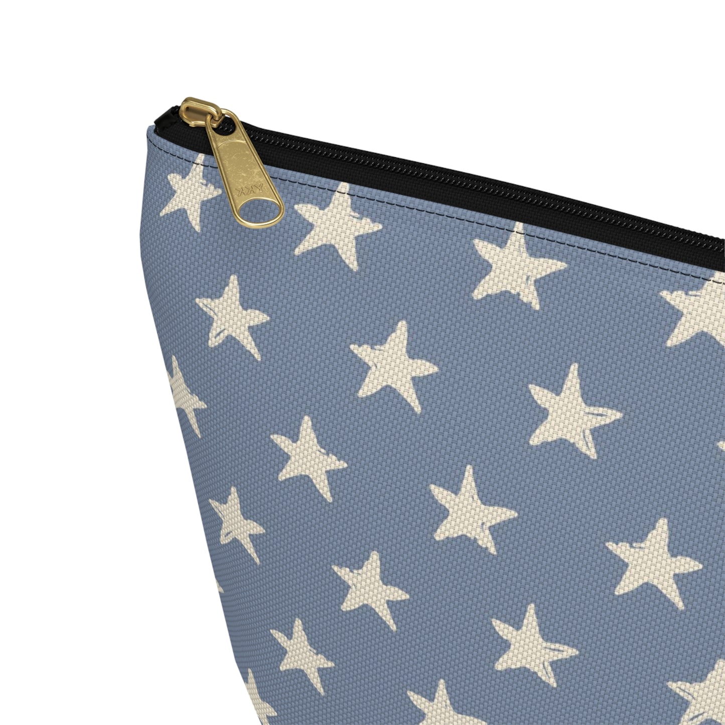 USA America 4th of July Distressed Stars Design Accessory Pouch w T-bottom