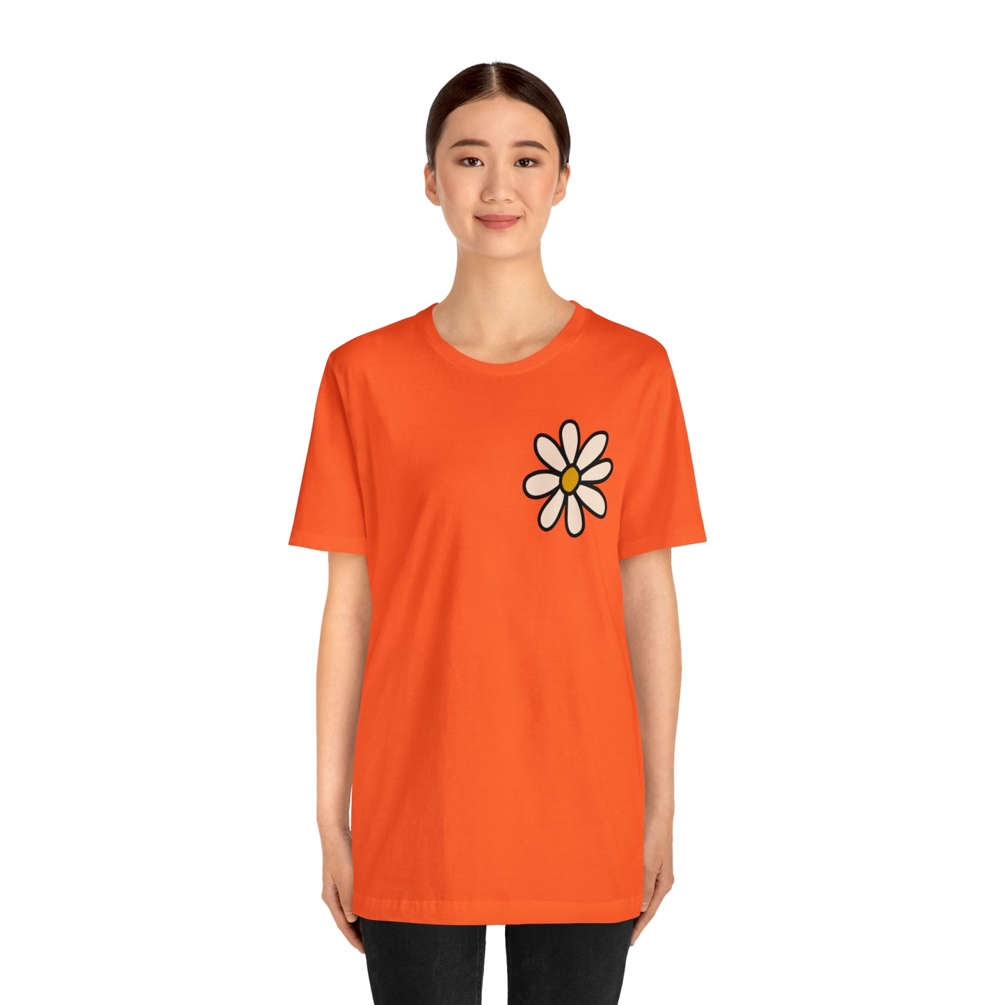 Distressed Daisy Love Like Jesus - Front and Back Design - T-Shirt