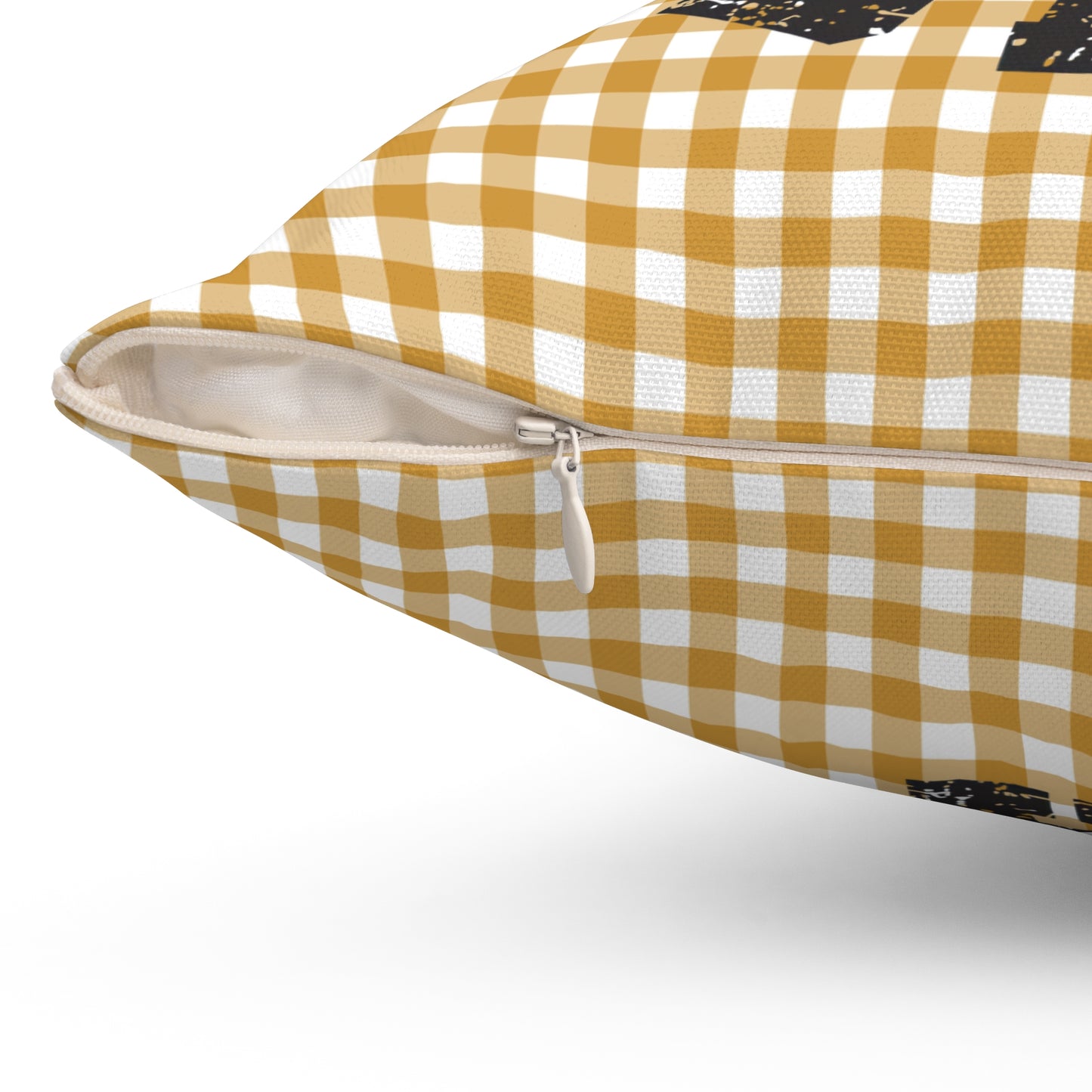 Game Day Football Brown Checkerboard Fall/ Halloween Spun Polyester Square Pillow