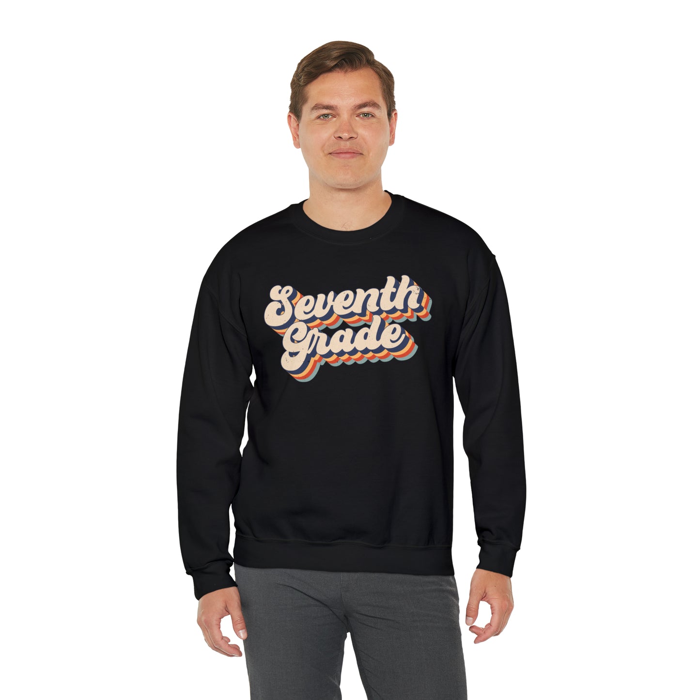 Retro Seventh Grade Unisex Heavy Blend™ Crewneck Sweatshirt