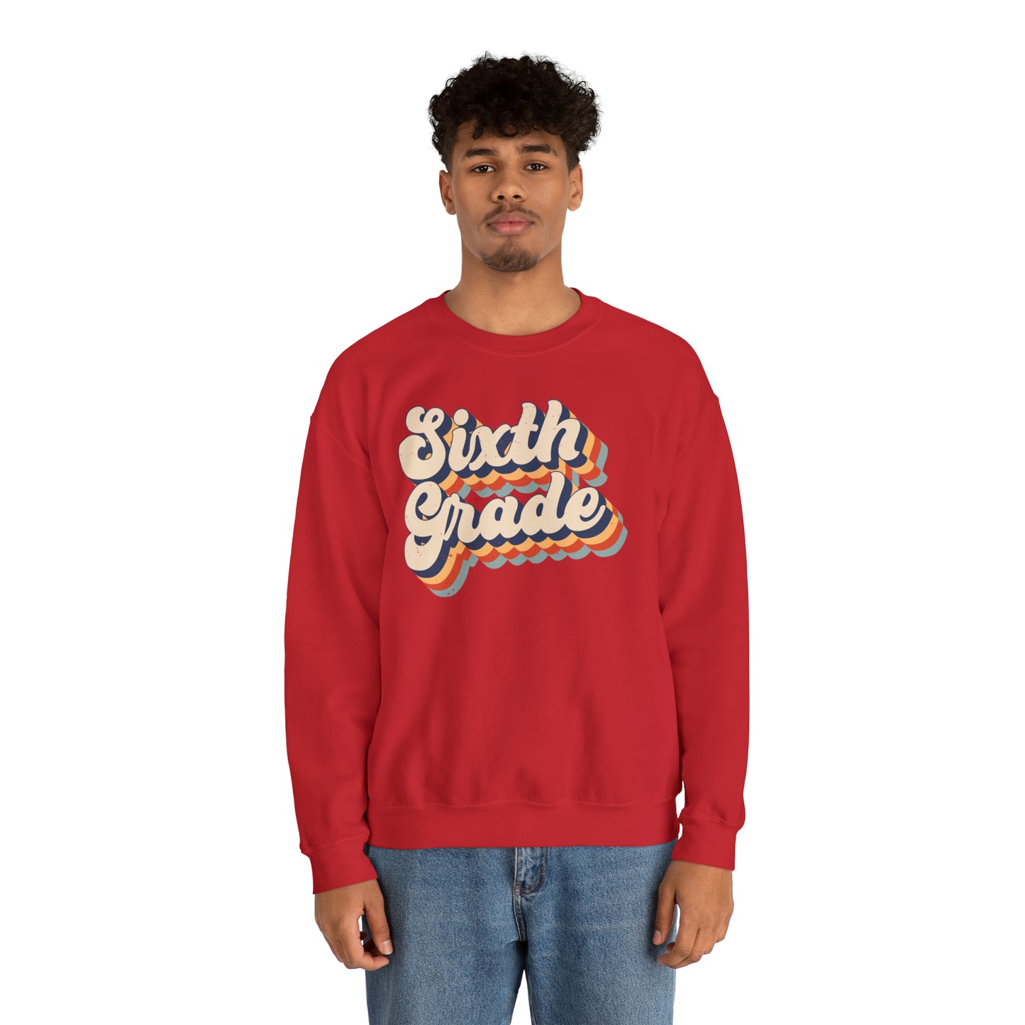 Retro Sixth Grade Unisex Heavy Blend™ Crewneck Sweatshirt