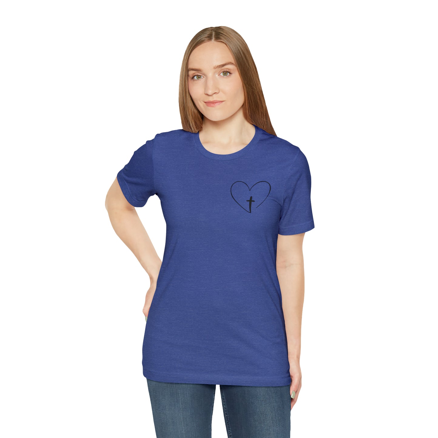 "Jesus Scripture" (Front and Back Design) Unisex Jersey Short Sleeve Tee