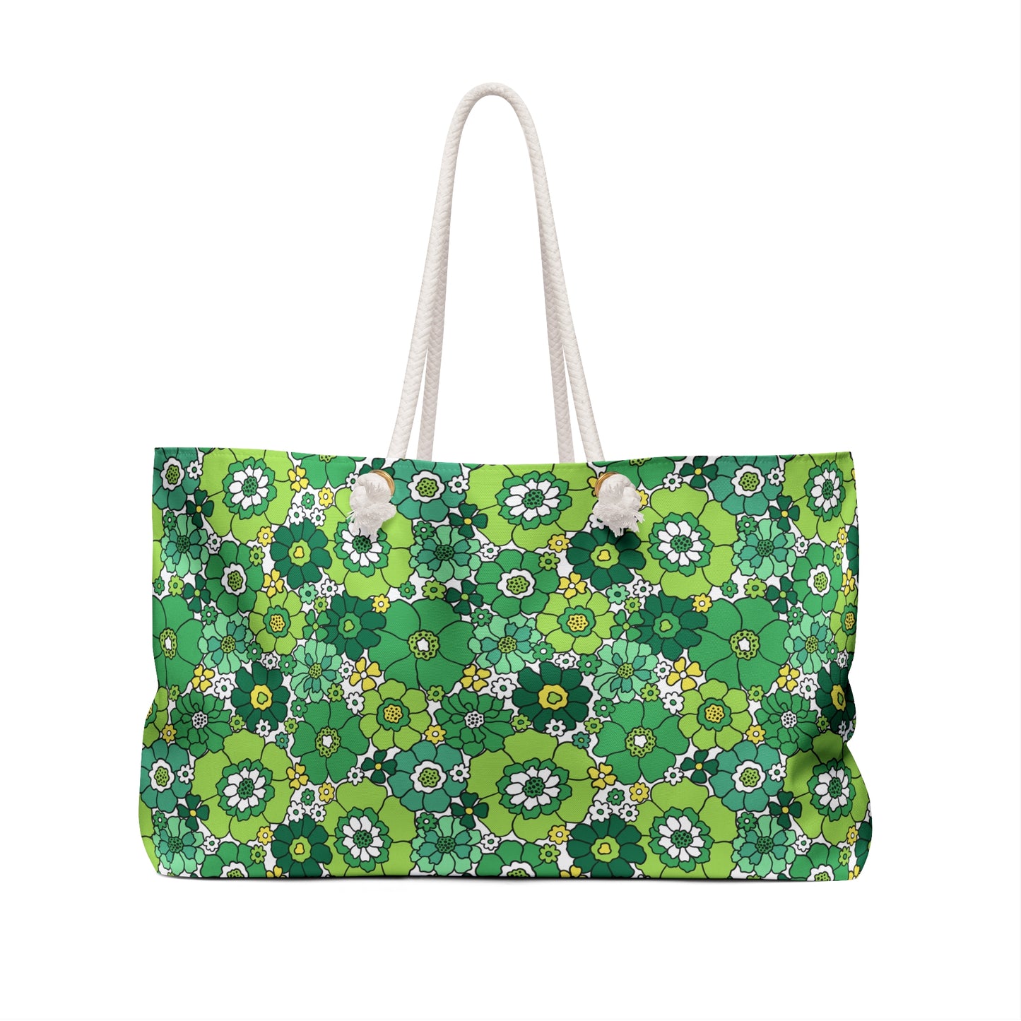 St. Patrick's Lucky Green Floral Weekender Bag